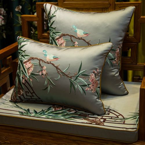 Satin Forest Embroidered Pillow Cases