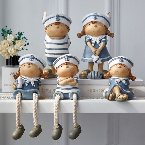 Navy Elf Doll Figurines