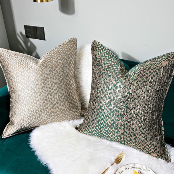 Champagne Tinge Jacquard Pillowcase