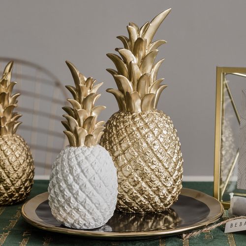 Golden & White Pineapple Ornament