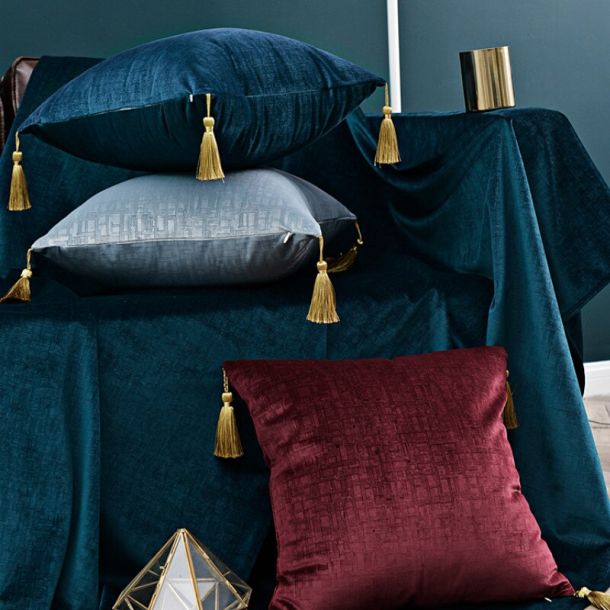 Plain Royal Velvet Pillow Cases