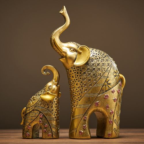 Baby & Mama Elephant Ornament