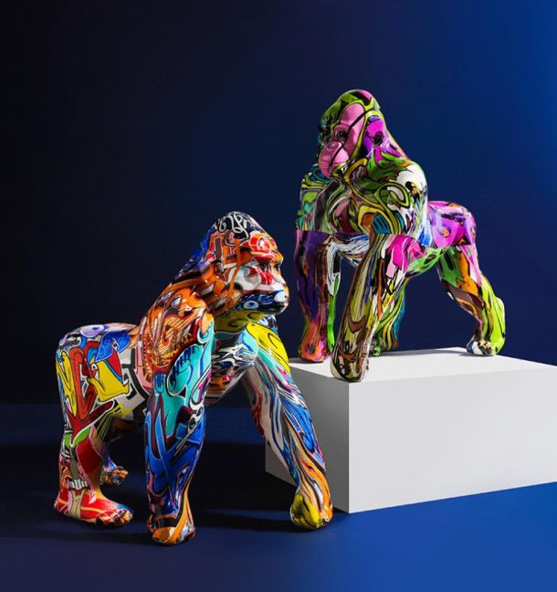 Graffiti Gorilla Sculpture