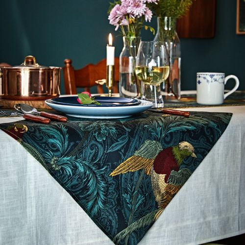 Teal Cotton Table Cloth