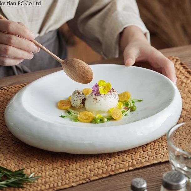 Oval White Ceramic Dinner