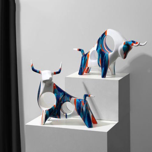 Abstract Cow Sculpture