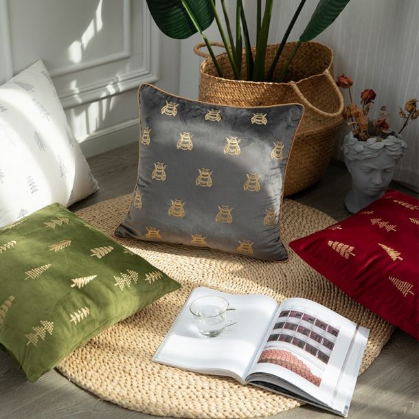 Christmas Velvet Cushion Cover