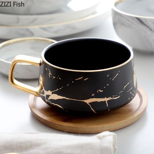 Marbled Ceramic Coffee Mugs