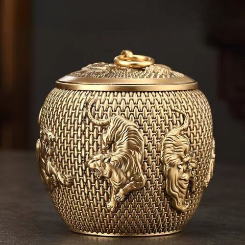 Where's the Tea Brass Tea Box