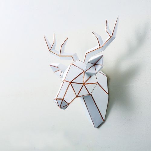 3D Deer Head Sculpture