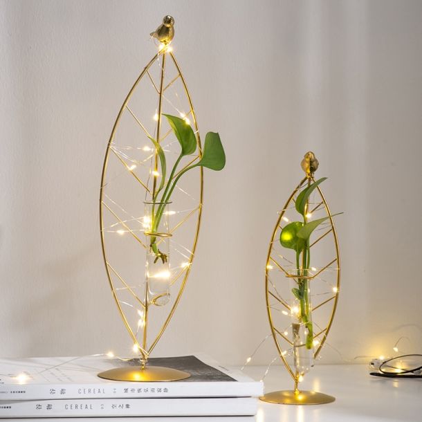 Leaf Shaped Test Tube Vase