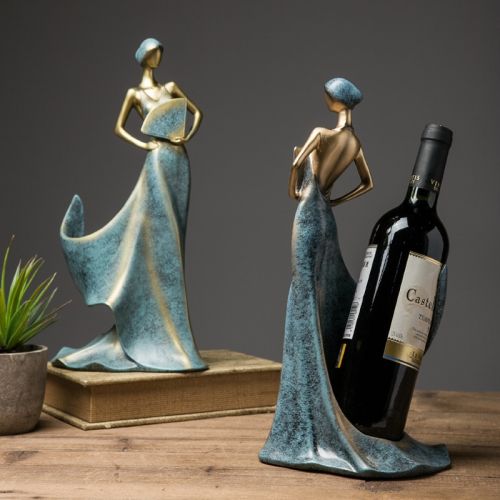 Elegant Woman Wine Stand