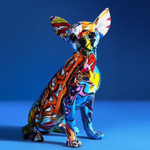 Graffiti Dog Sculpture
