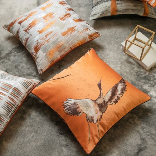 Burnt Orange One-sided Pillow Cover