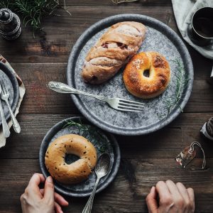 Handcrafted Round Metal Serving Tray