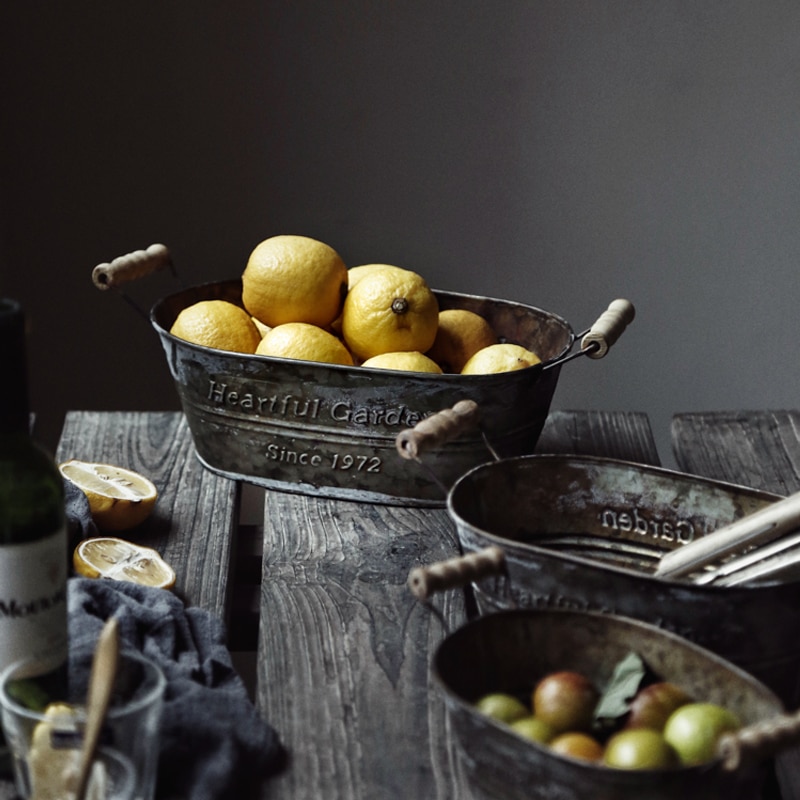 Vintage Metal Storage Basket - Image 4
