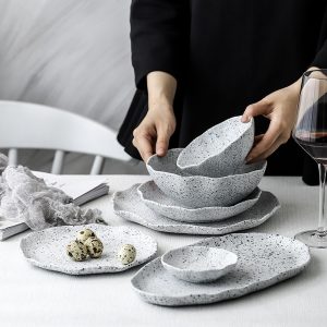 Granite Pattern Ceramic Plate
