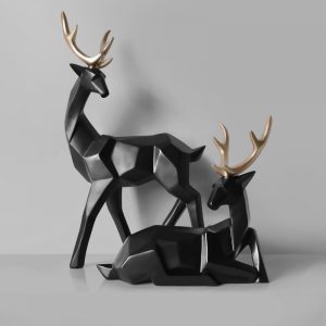 Nordic Style 3D Lucky Deer Pair