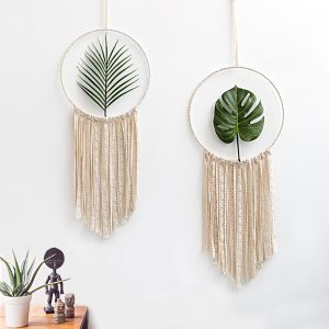 Macrame Wall Hanging With Turtle Leaf