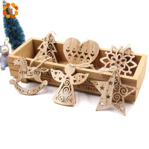 Wooden Pendants for Xmas Tree
