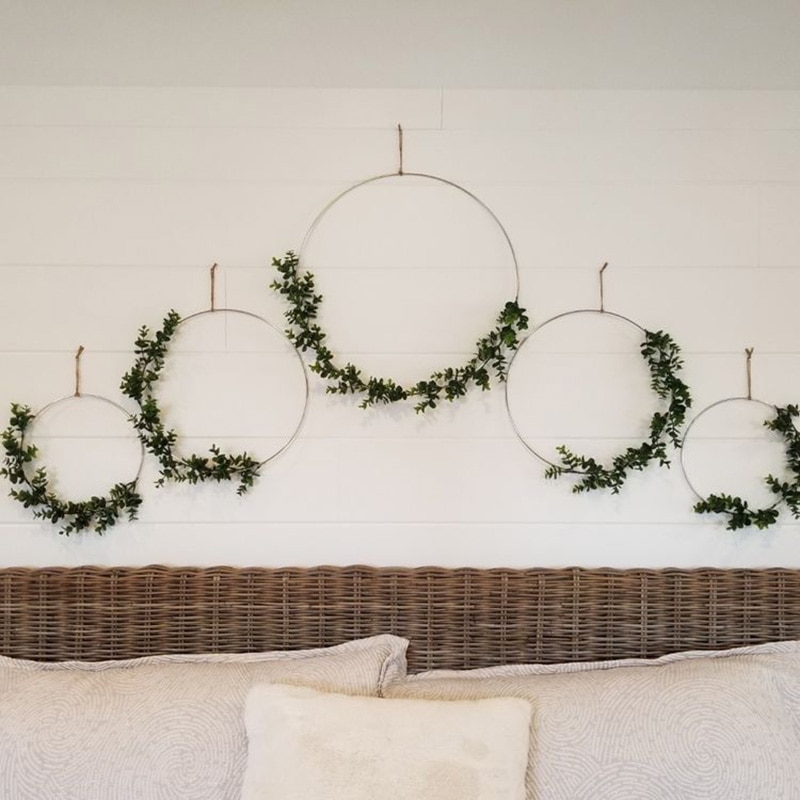 Gold Color Floral Hoop - Image 2
