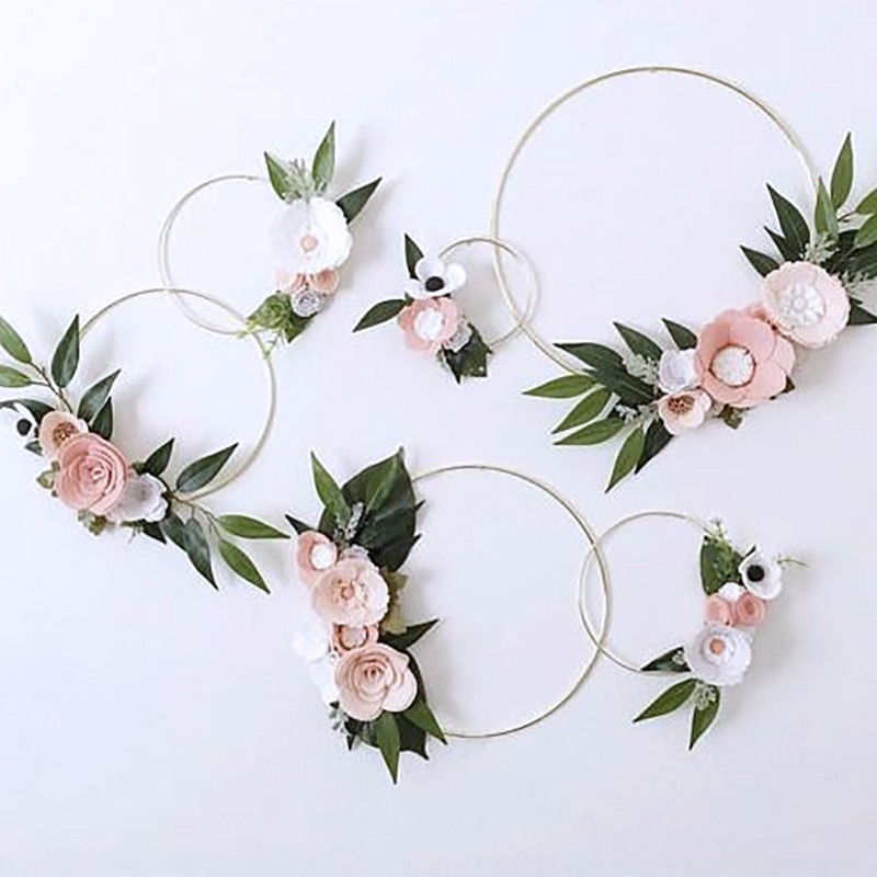 Gold Color Floral Hoop - Image 3