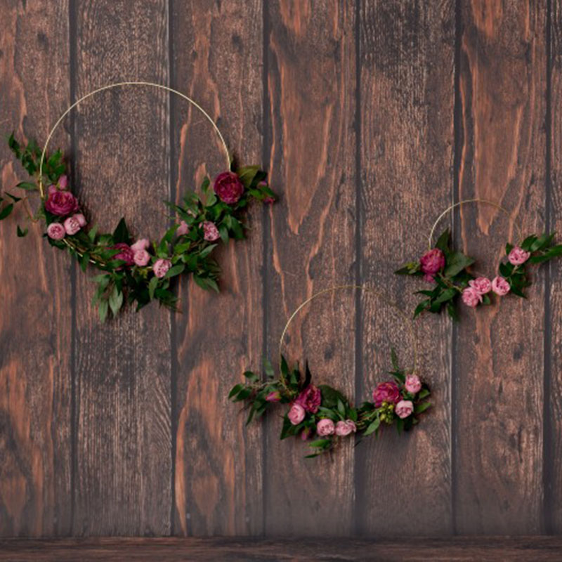 Gold Color Floral Hoop - Image 4