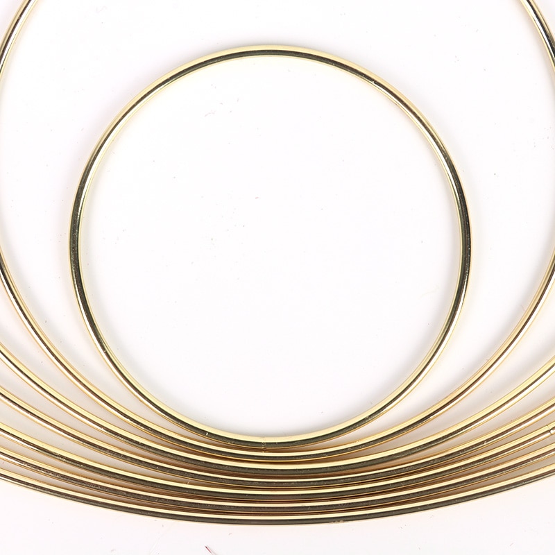Gold Color Floral Hoop - Image 6
