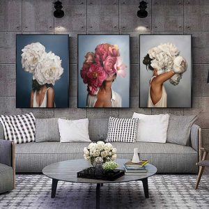 Flower Woman Abstract Wall Art