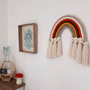 Hand-Weaved Rainbow Wall Hanging