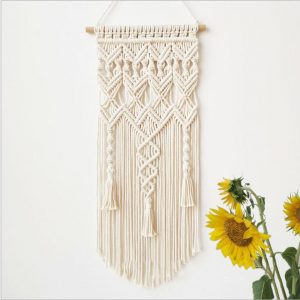 Large Hand-Woven Macrame Wall Hanging