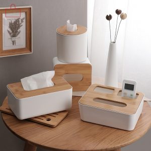 Bamboo Wood Napkin Holder
