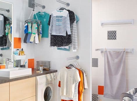 lighten The Drying Of Laundry In The Bathroom
