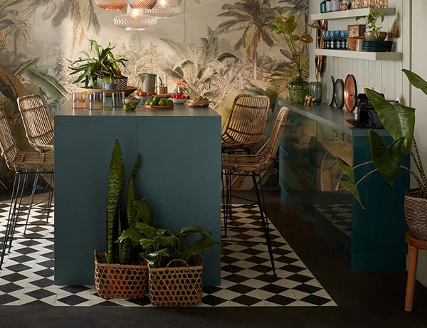 A graphic floor