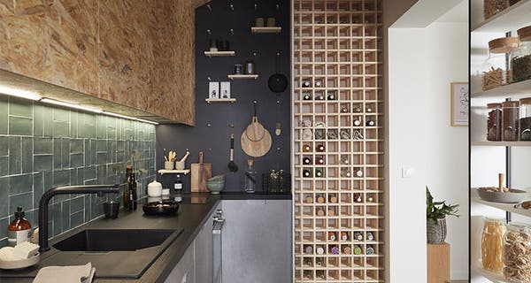 A DIY storage wall