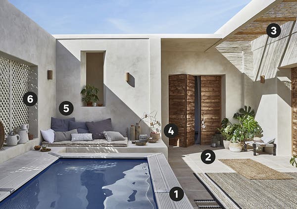 The highlights of the Mediterranean patio