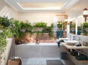 jungle style bathroom