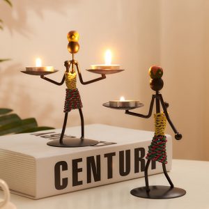 Stick Figure Tea Light Candlestick