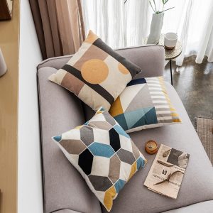 Abstract Designed Cotton Cushion Covers