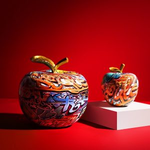 Graffiti Apple Sculpture
