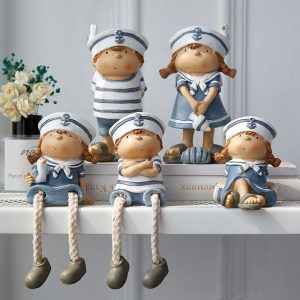 Navy Elf Doll Figurines