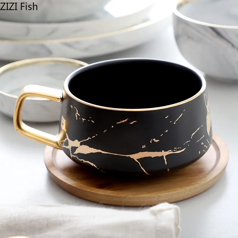 gift idea: marble ceramic coffee mug