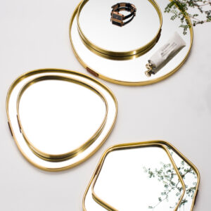 Golden Mirror Tray