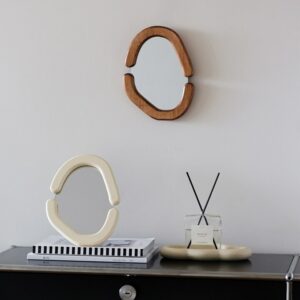 European Retro Wooden Mirror