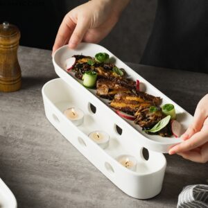Oval White Plate