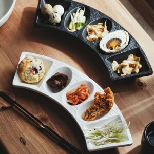 Split Ceramic Sauce Plate