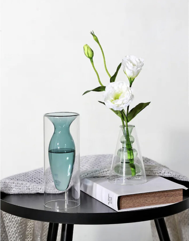 Transparent vases