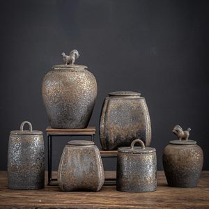 Vintage Stoneware Tea Organizer